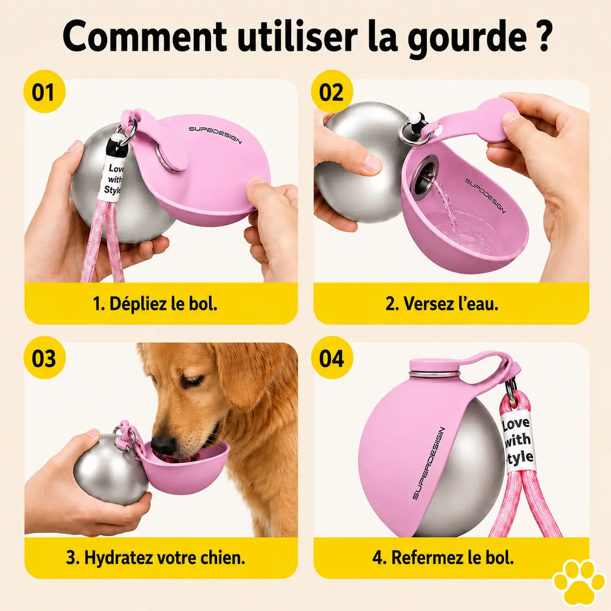 Gourde Anti-Canicule – Gamelle de Voyage Intégrée
